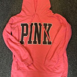 Boyfriend Fit…medium but fits more like a large.  Perfect with leggings!